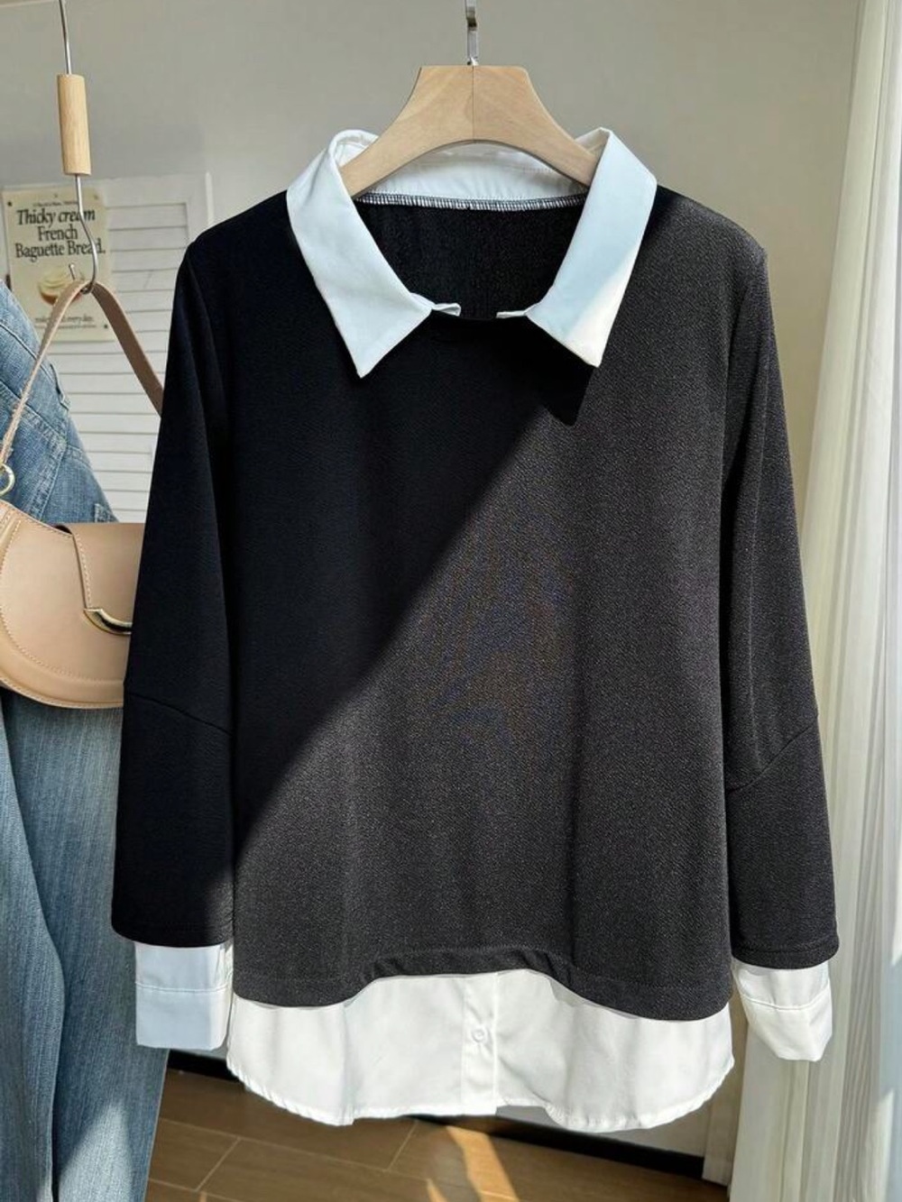 2-in-1 Comfort Contrast Sweatshirt